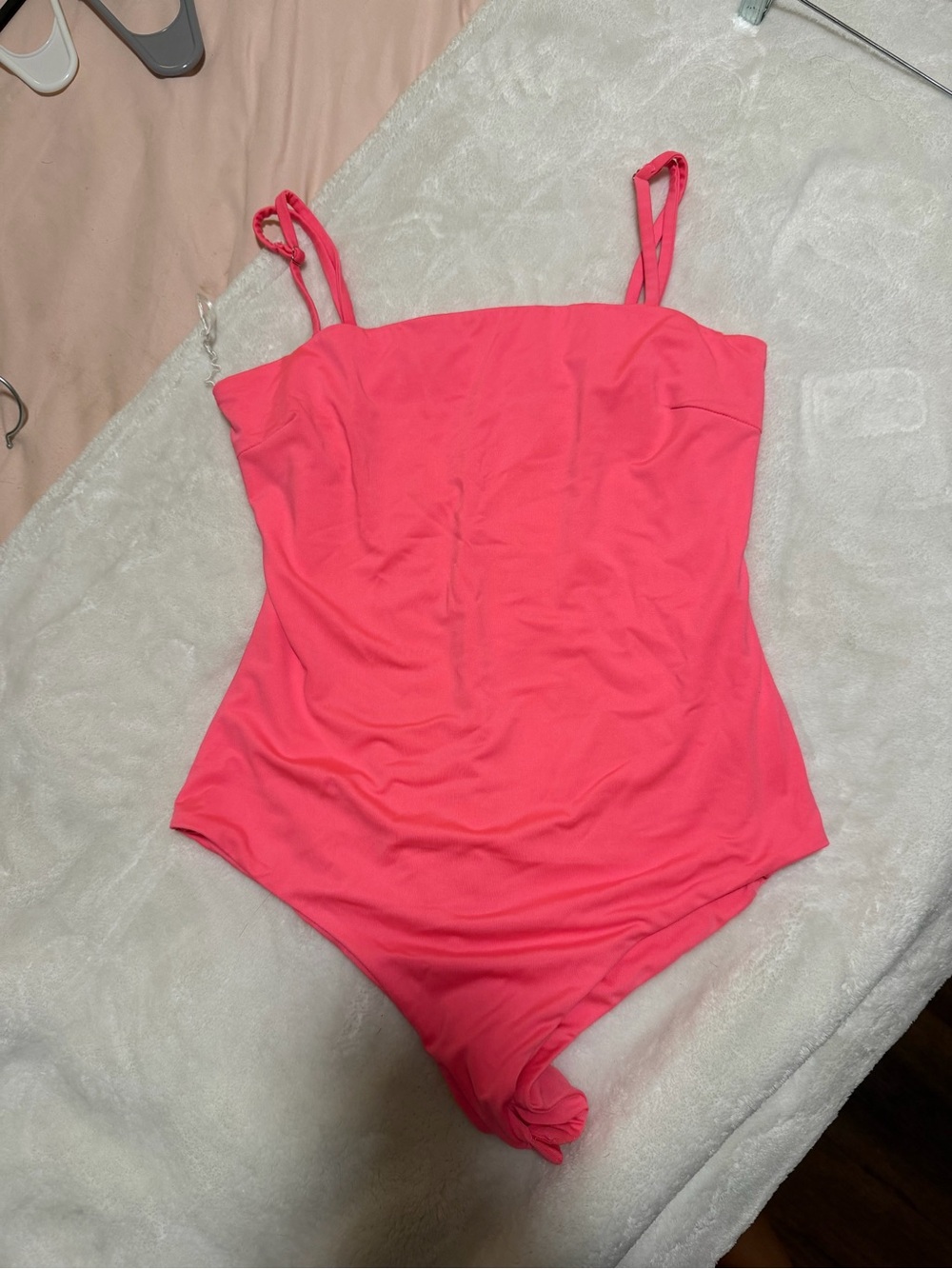 Princess Polly Hot Pink Bodysuit One-Piece with Thin Straps